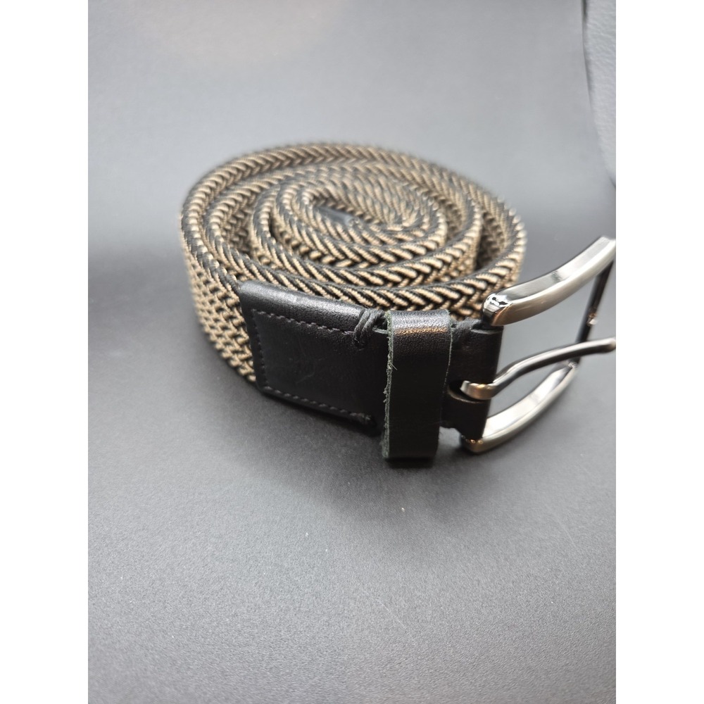 Mens Braided Stretch Belt Woven Elastic Fabric‎ Casual Golf Khaki Black Brown